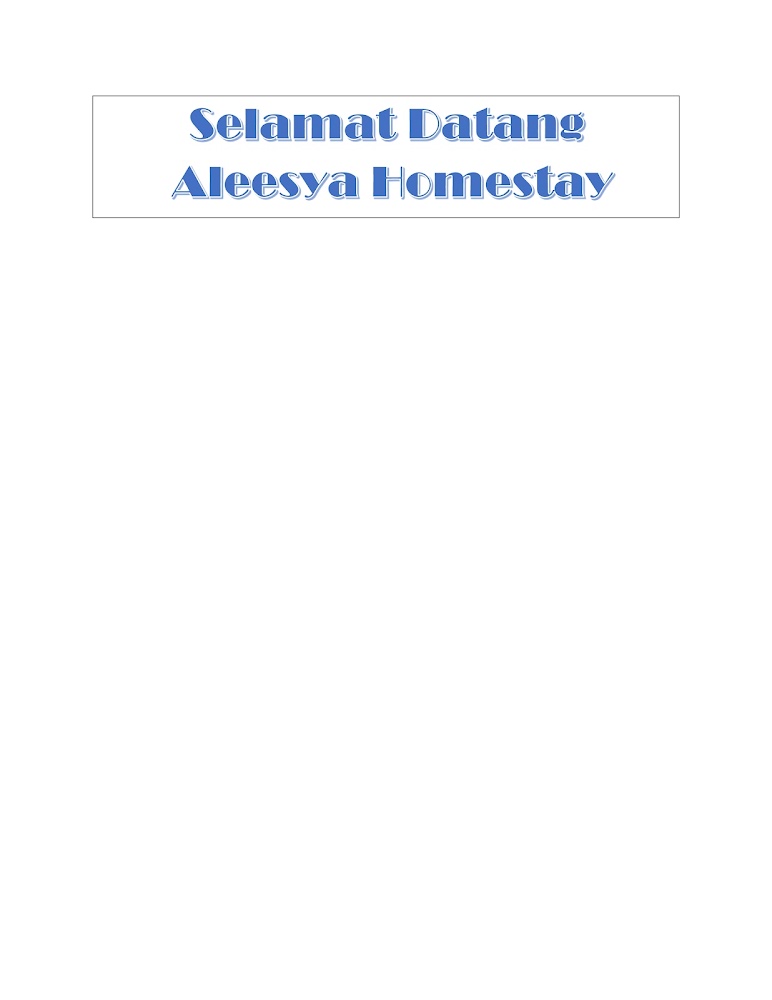 Geting Aleesya Homestay